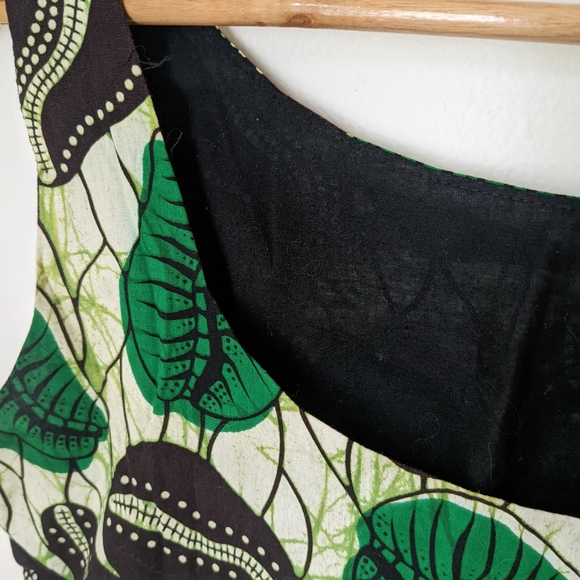 Tops - Kitenge African Print Custom Made Sleeveless Shirt